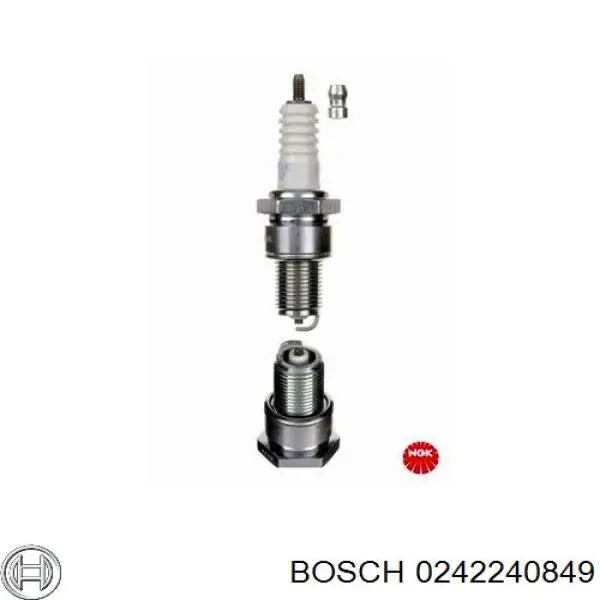 Свечи зажигания 0242240849 Bosch