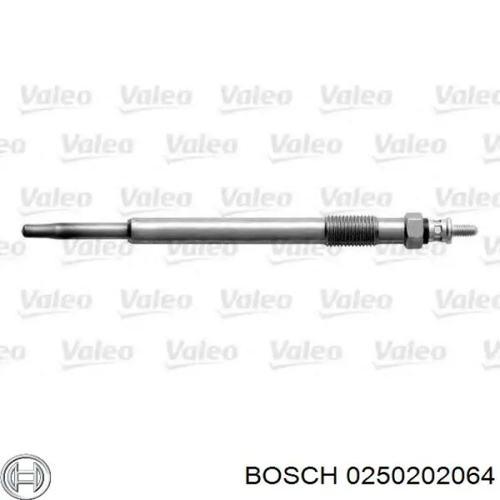 Свечи накала Bosch 0250202064 цена, от 9.09 USD
