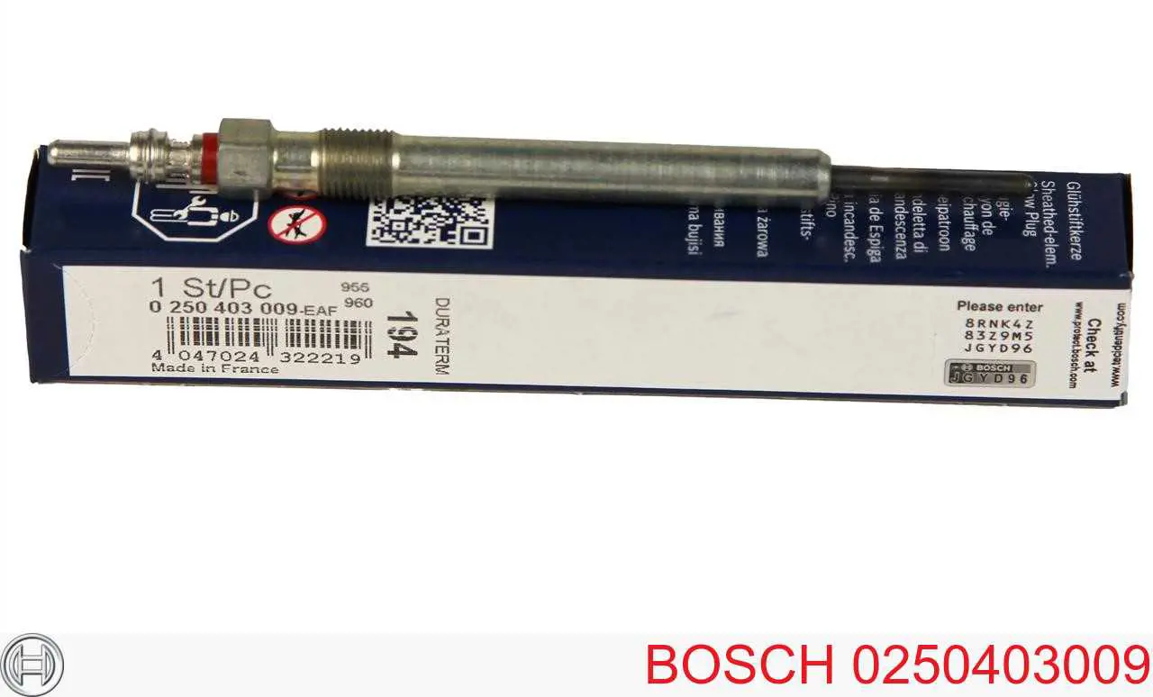 Свечи накала 0250403009 Bosch