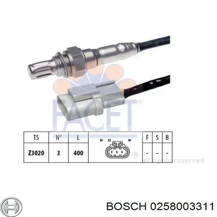 Лямбда-датчик Bosch 0258003311
