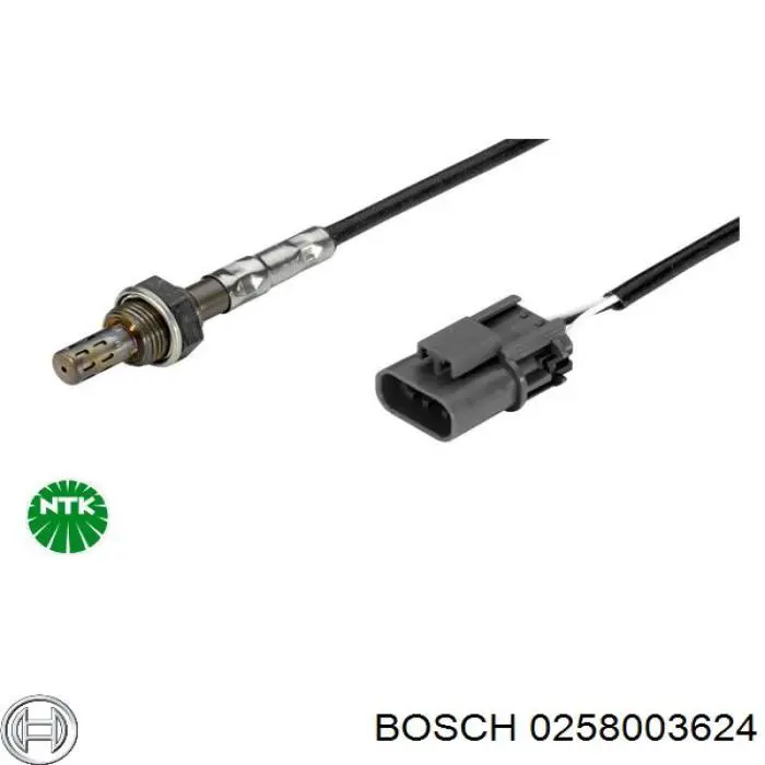 Лямбдазонд, датчик кислорода до катализатора Bosch 0258003624 цена, от 28.22 USD