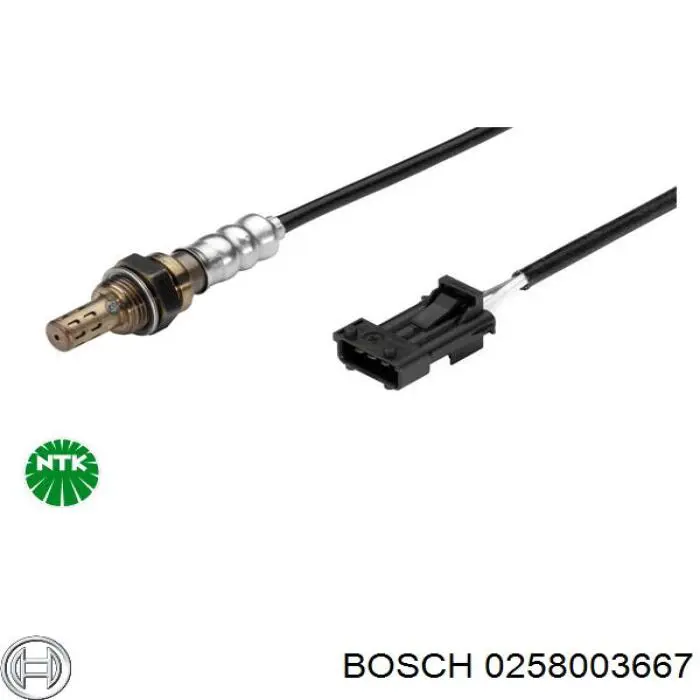 Купить 0258003667 Bosch Лямбда-зонд, датчик кислорода после катализатора