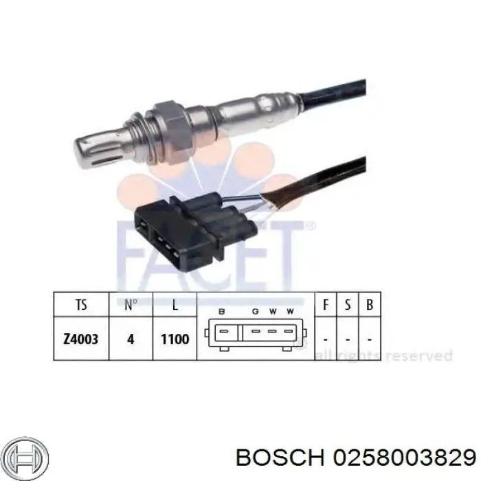 0258003829 Bosch Датчик кислорода