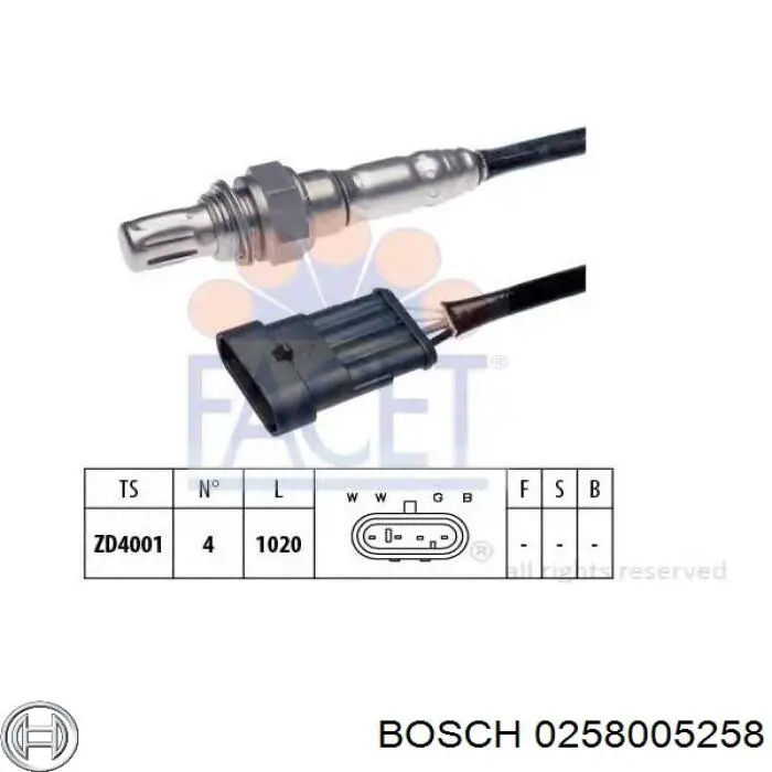  Bosch 258005258 цена, от 59.48 USD