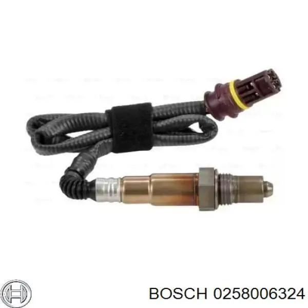 Sonda Lambda, Sensor de oxígeno despues del catalizador derecho 0258006324 Bosch