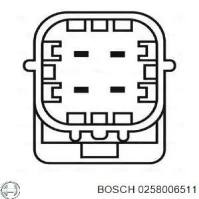 Датчик кислорода после катализатора 0258006511 Bosch