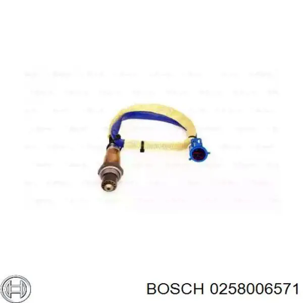 Sonda Lambda, Sensor de oxígeno despues del catalizador izquierdo 0258006571 Bosch