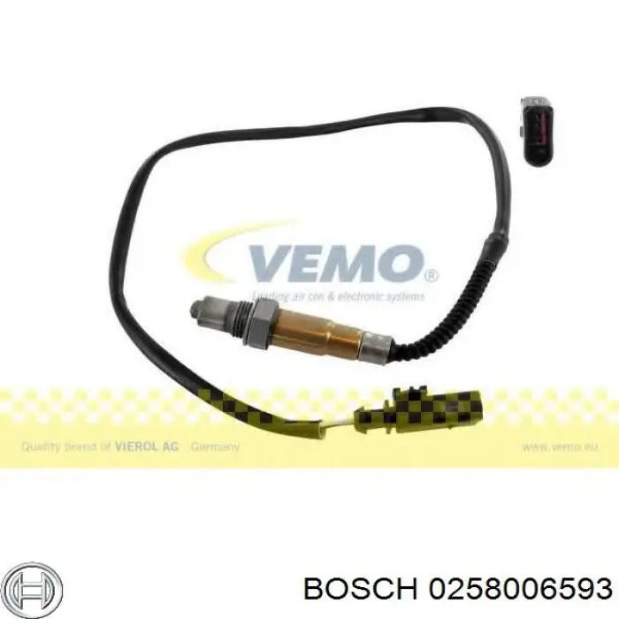 Купить 0258006593 Bosch Лямбда-зонд, датчик кислорода после катализатора