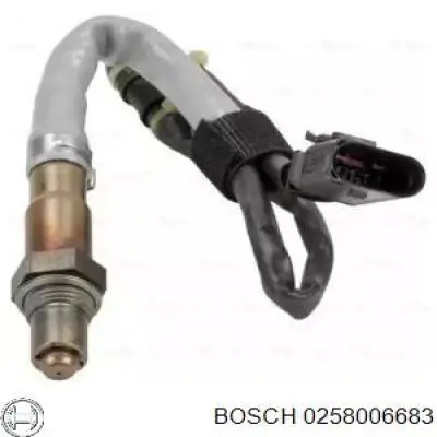 0258006683 Bosch лямбда-зонд, датчик кислорода после катализатора правый