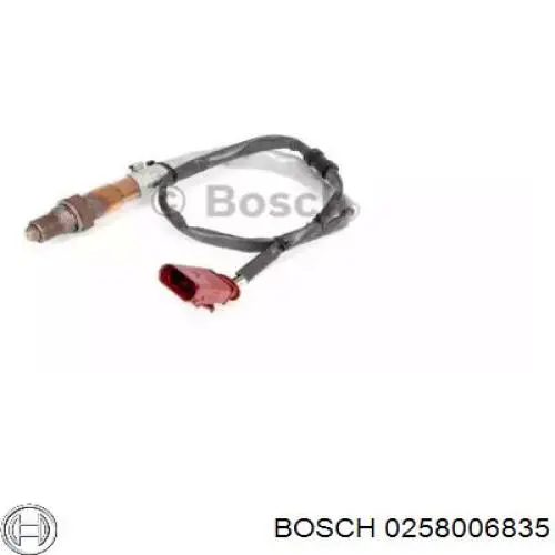 0258006835 Bosch лямбда-зонд, датчик кислорода после катализатора левый