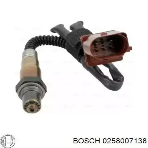 Sonda Lambda, Sensor de oxígeno antes del catalizador izquierdo 0258007138 Bosch