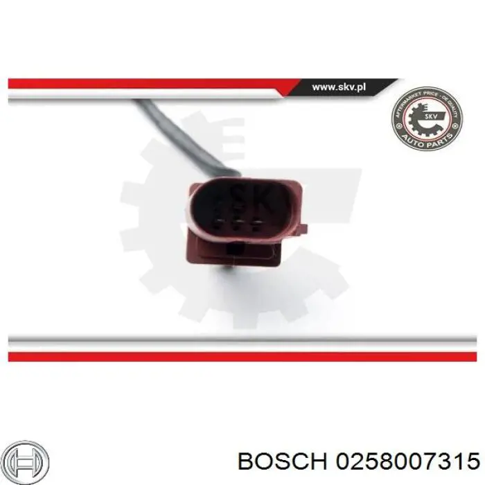 Лямбдазонд, датчик кислорода до катализатора Bosch 0258007315 цена, от 47.68 USD