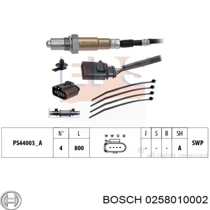 0258010002 Bosch Датчик кислорода после катализатора