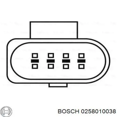 Sonda Lambda Sensor De Oxigeno Post Catalizador 0258010038 Bosch