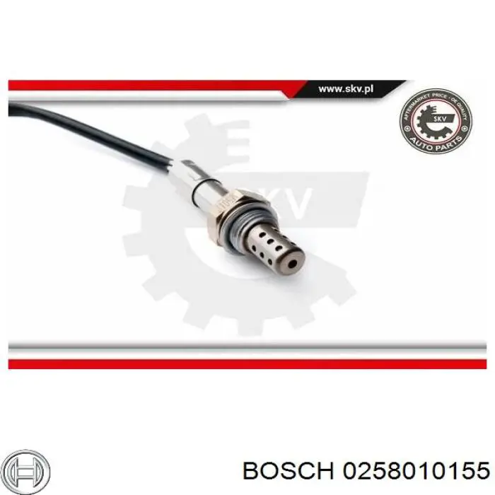 Купить 0258010155 Bosch Лямбда-зонд, датчик кислорода после катализатора