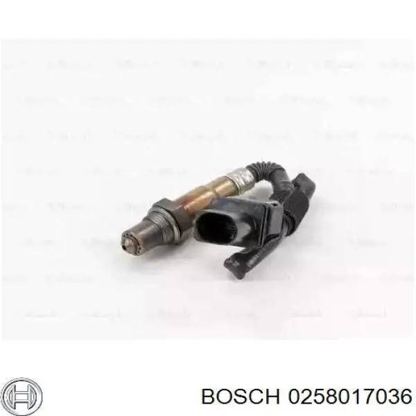 0 258 017 036 Bosch лямбда-зонд, датчик кислорода до катализатора