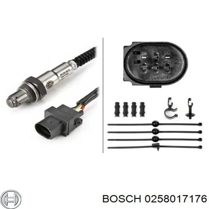 Лямбдазонд, датчик кислорода до катализатора Bosch 0258017176 цена, от 17.10 USD