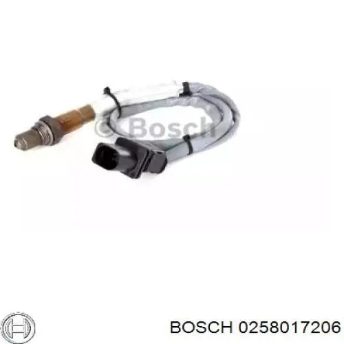 0 258 017 206 Bosch лямбда-зонд, датчик кислорода до катализатора