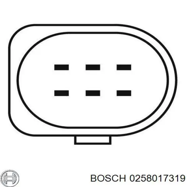 0 258 017 319 Bosch sonda lambda, sensor de oxigênio até o catalisador