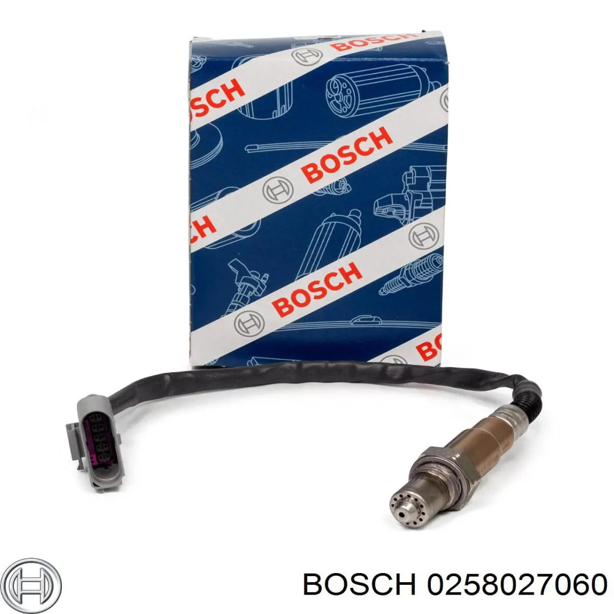 0258027060 Bosch sonda lambda, sensor de oxigênio até o catalisador