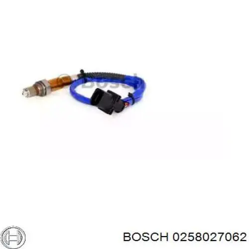 0258027062 Bosch sonda lambda, sensor de oxigênio até o catalisador