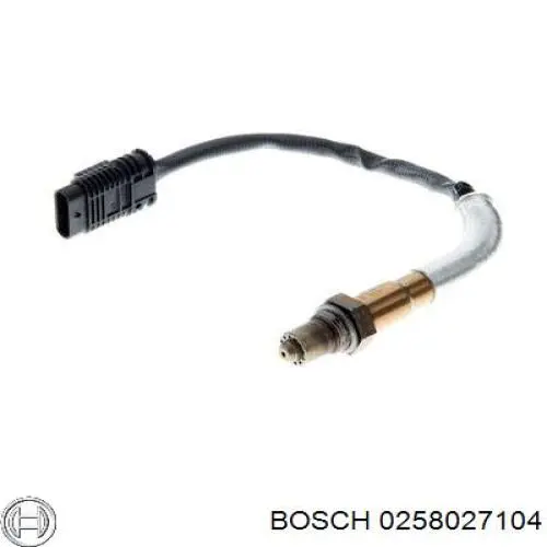 0258027104 Bosch sonda lambda, sensor de oxigênio até o catalisador