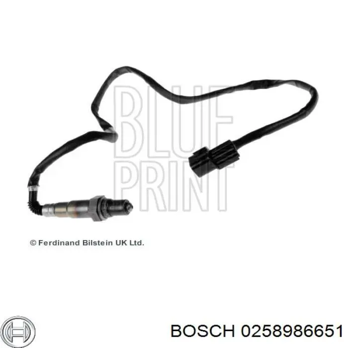 Sonda Lambda, Sensor de oxígeno despues del catalizador izquierdo 0258986651 Bosch