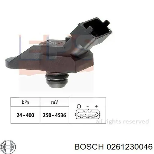 Датчик абсолютного давления 0261230046 Bosch