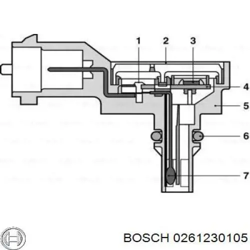 0261230105 Bosch датчик давления во впускном коллекторе, map