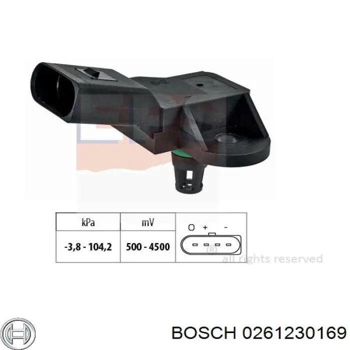 0261230169 Bosch sensor de depressão de impulsionador de vácuo dos freios