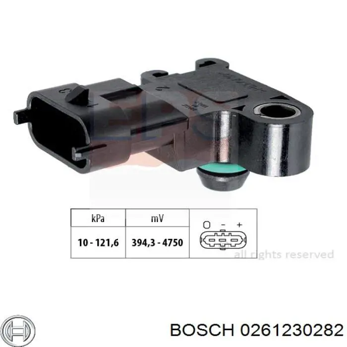 Датчик абсолютного давления 0261230282 Bosch