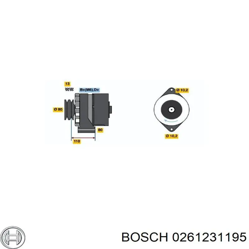 Купить 0261231195 Bosch Датчик детонации