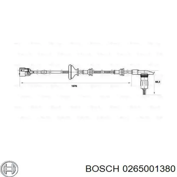 Датчик АБС (ABS) передний 0265001380 Bosch