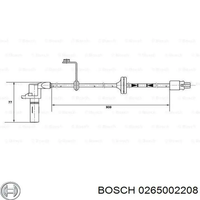 Датчик АБС (ABS) задний 0265002208 Bosch