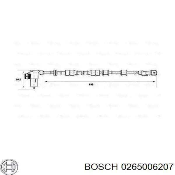 0265006207 Bosch Датчик АБС
