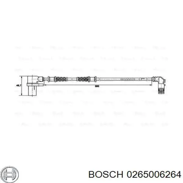 0265006264 Bosch датчик абс (abs передний правый)