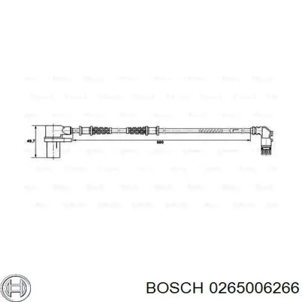 0265006266 Bosch датчик абс (abs передний левый)