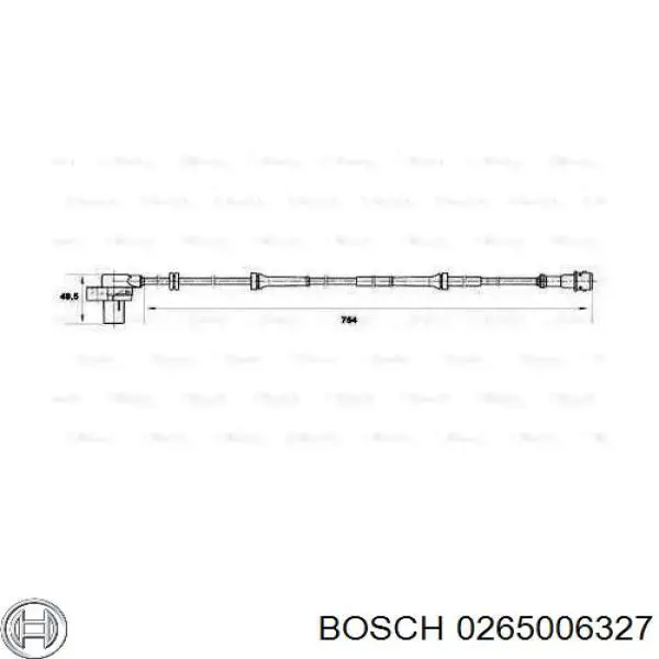 Датчик АБС (ABS) задний левый 0265006327 Bosch