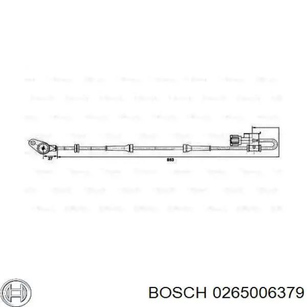 Датчик АБС (ABS) задний левый 0265006379 Bosch