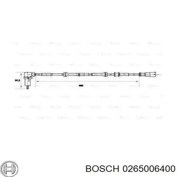 Датчик АБС (ABS) задний левый Bosch 0265006400