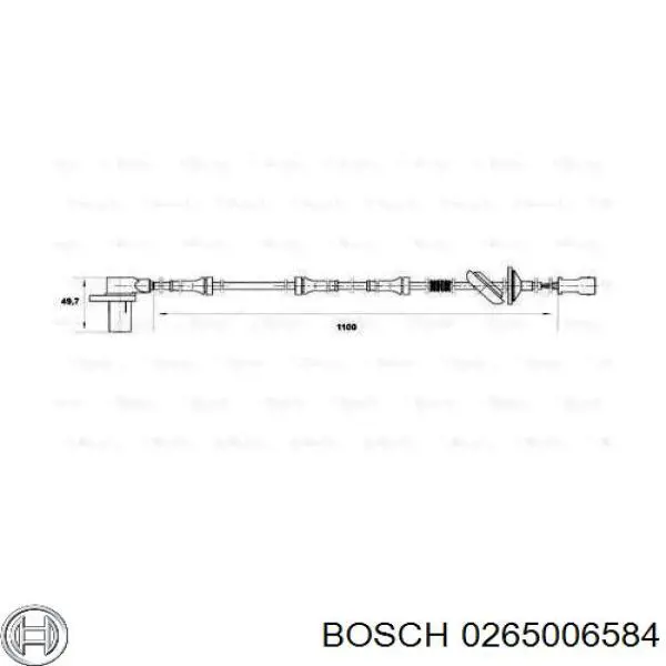 Датчик АБС (ABS) задний Bosch 0265006584