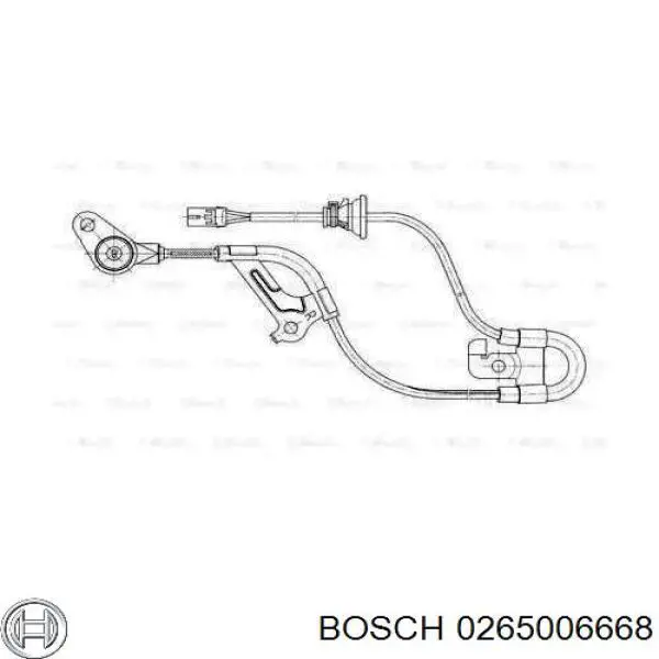 Датчик АБС (ABS) задний правый Bosch 0265006668