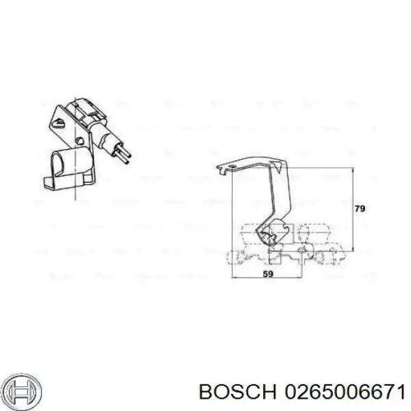 0265006671 Bosch датчик абс (abs передний правый)
