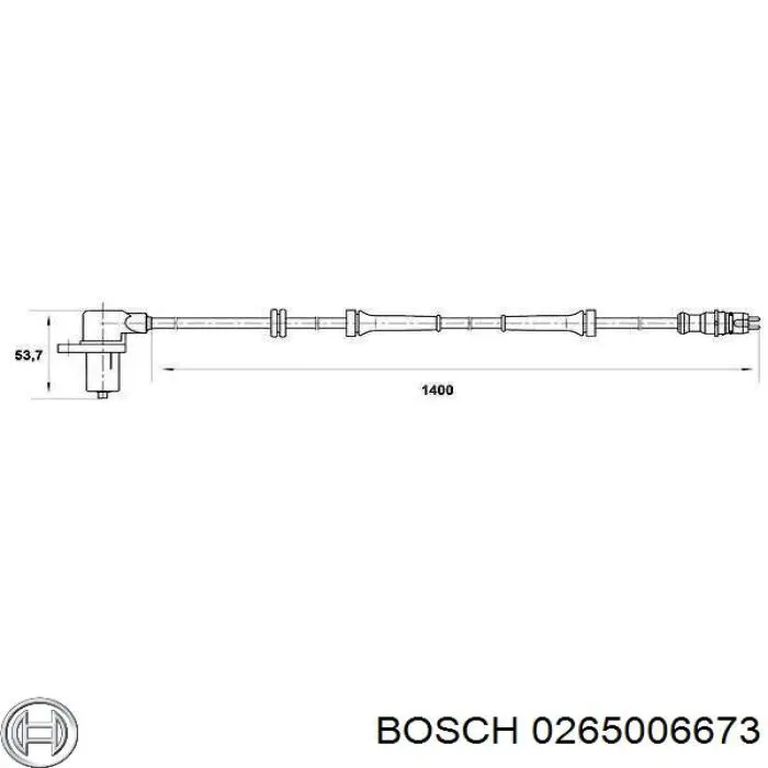 Датчик ABS передний Bosch 0265006673
