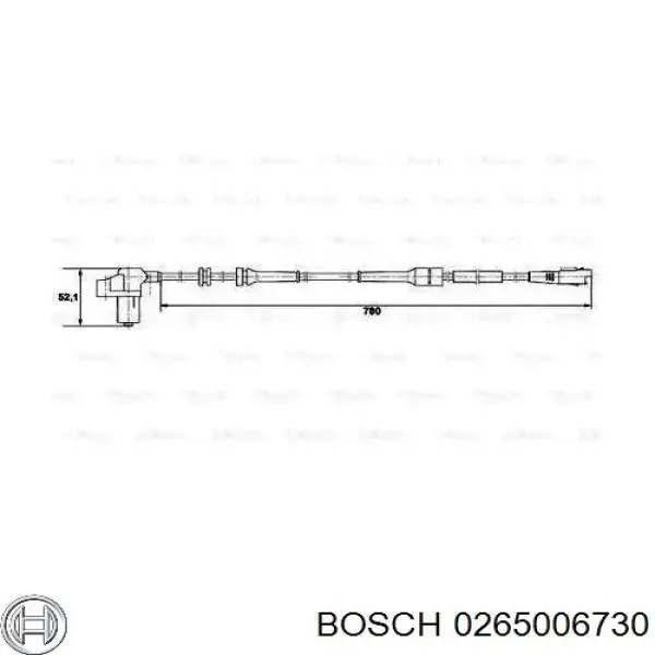 Передний датчик АБС Bosch 0265006730 цена, от 22.58 USD