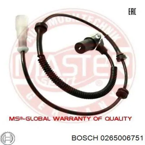 0265006751 Bosch Датчик ABS передний правый