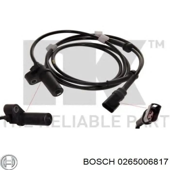 Датчик АБС задний правый 0265006817 Bosch