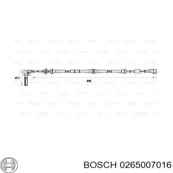 Датчик АБС (ABS) передний левый Bosch 0265007016