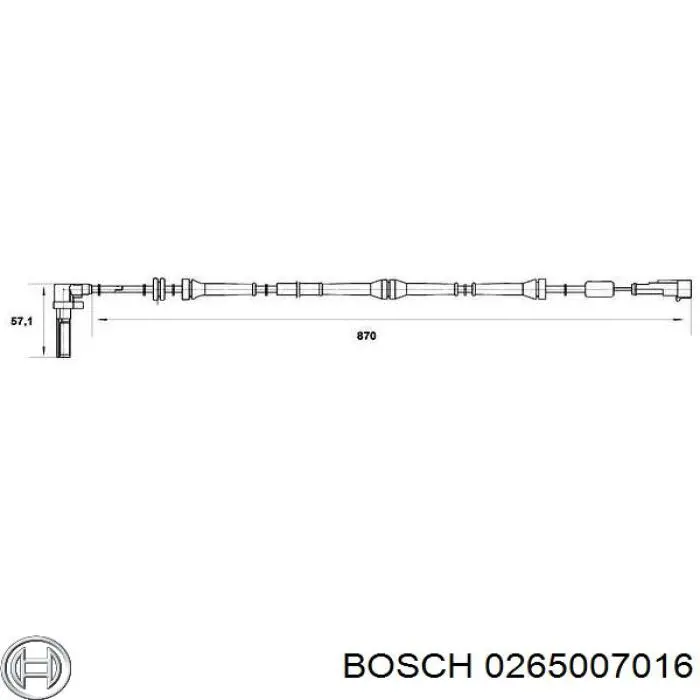 Купить 0265007016 Bosch Датчик ABS передний левый