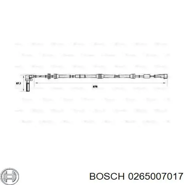 Датчик АБС (ABS) передний правый Bosch 0265007017
